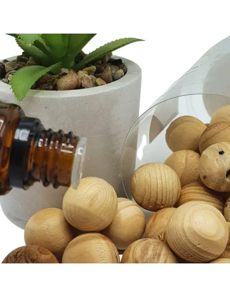Aromadifuzor pasiv pentru uleiuri esentiale - bile de lemn