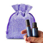 Saculet textil mov set 5 buc