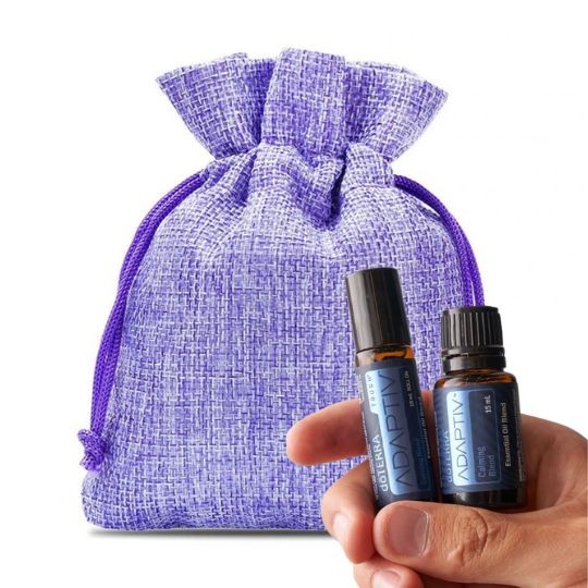 Saculet textil mov set 5 buc