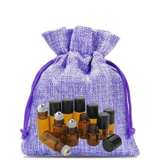 Saculet textil mov set 5 buc