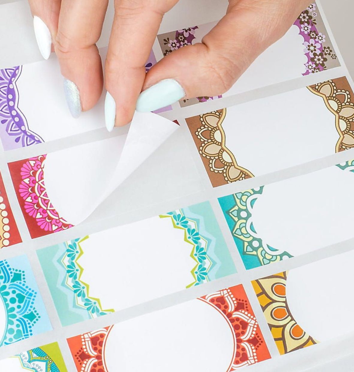 Etichete goale pentru recipiente 7 x 3 cm, set 24 buc