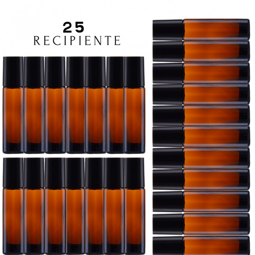 Sticlute uleiuri esentiale, roll-on 10 ml, set 25 bucati