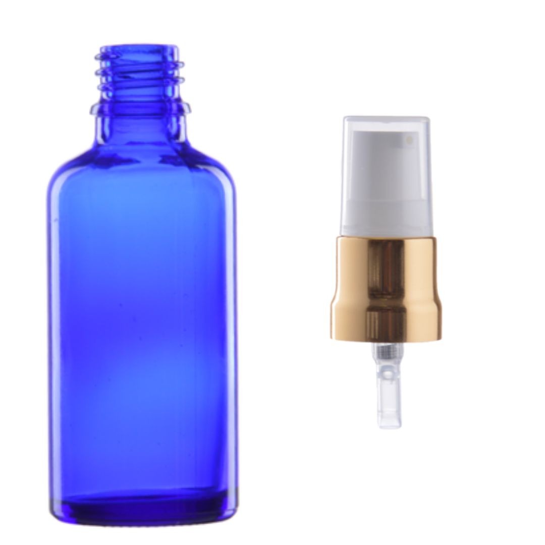 Recipient albastru cu pompita, 50ml