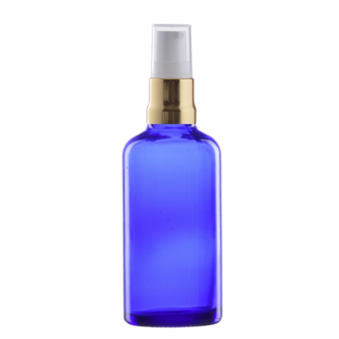 Recipient albastru cu pompita, 100ml