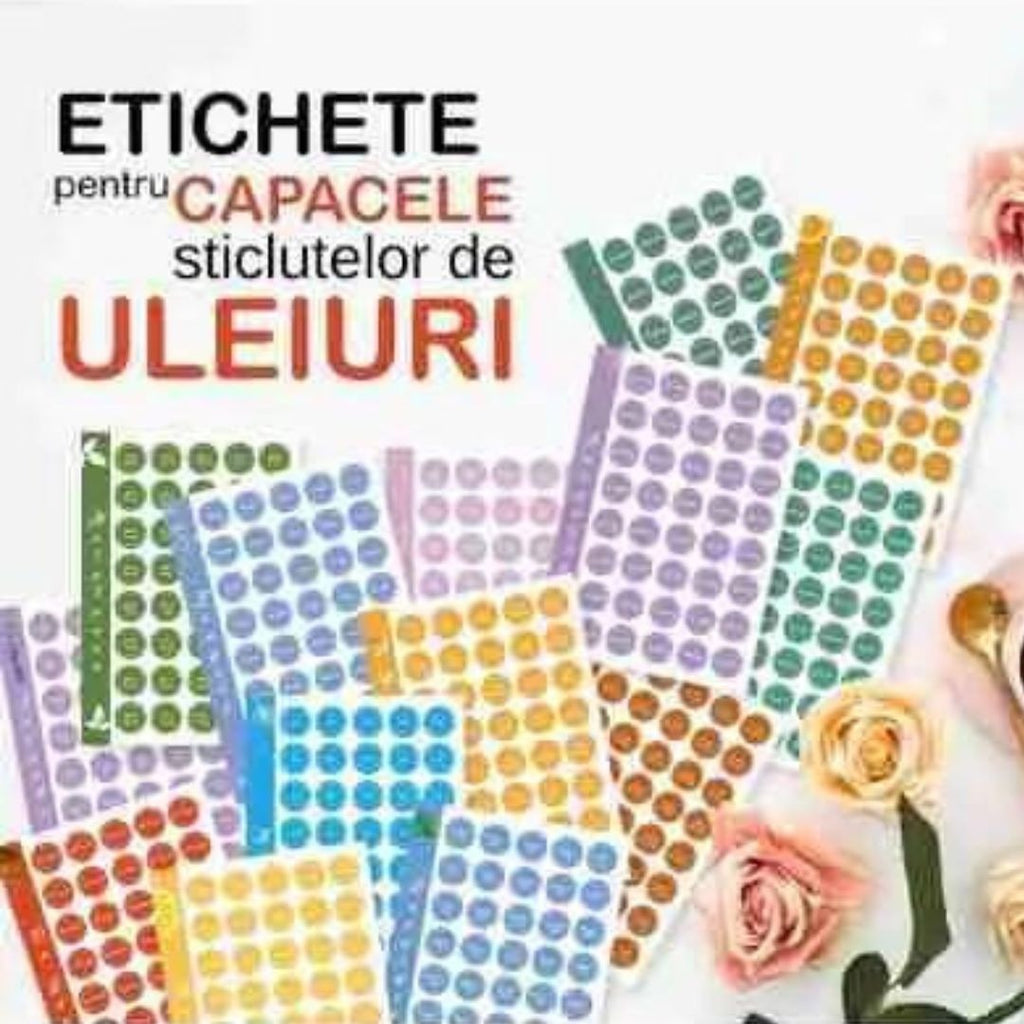 Etichete pentru capace sticlute , portocala