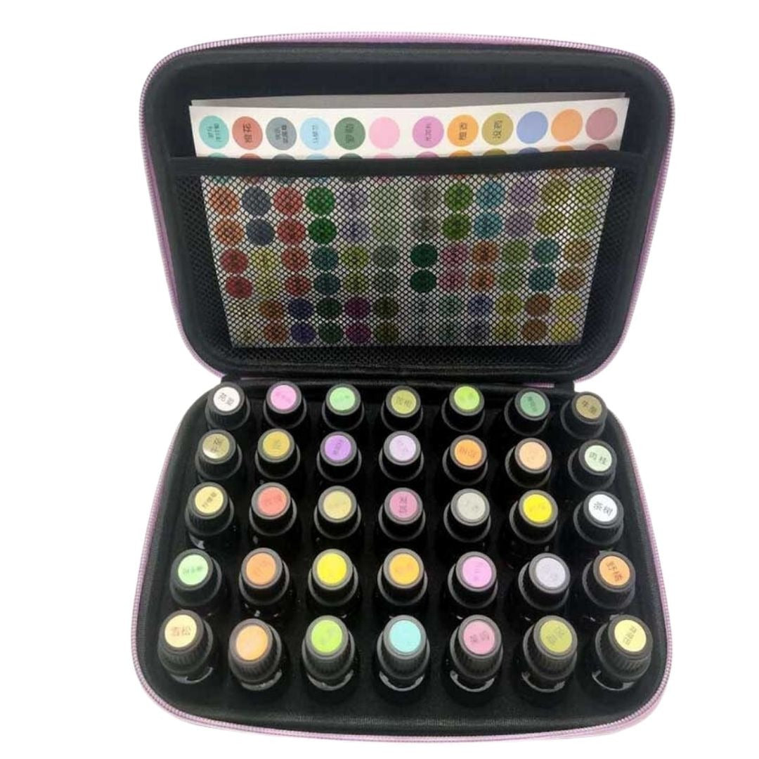 Organizator uleiuri esentiale  30 STICLE, (DE 15 ML),roz