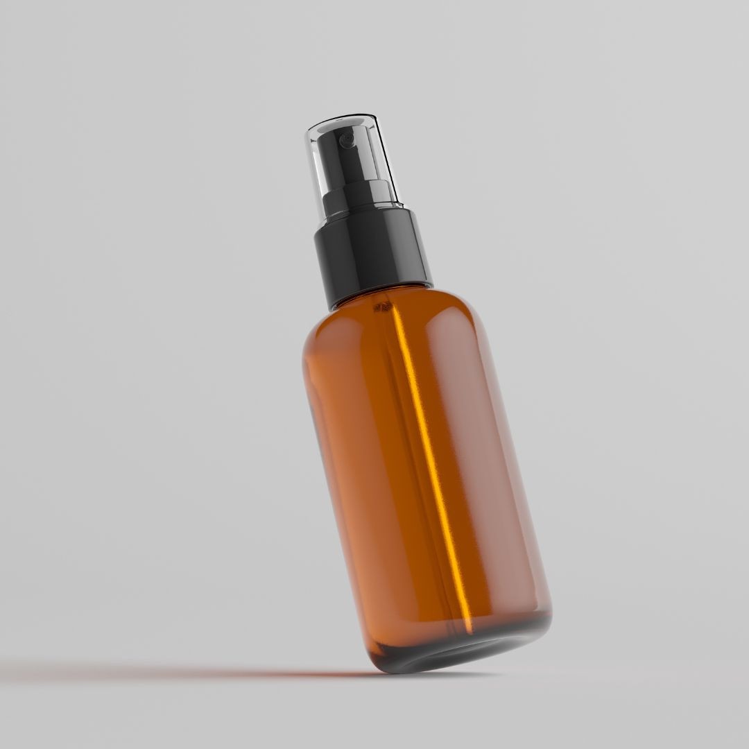 Sticlute/ recipiente 30 ml, pulverizator, negru