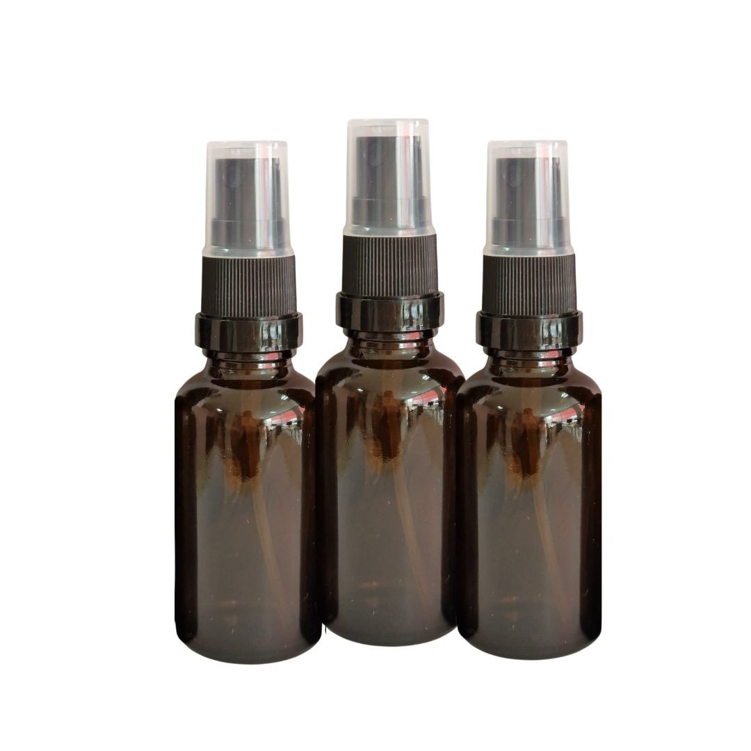 Sticlute/ recipiente 30 ml, pulverizator, negru