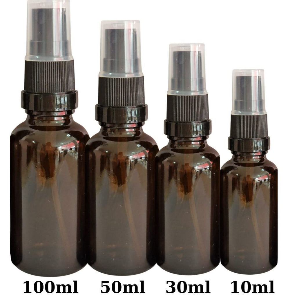Sticlute/ recipiente 10 ml, pulverizator, negru