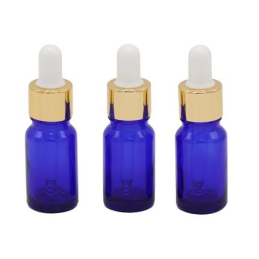 Sticla albastra 10 ml cu pipeta - 3buc