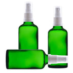 Recipient cosmetic verde 50 ml cu spray alb