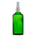 Recipient cosmetic verde 50 ml cu spray alb