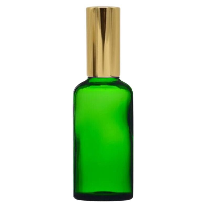 Recipient cosmetic verde 50 ml, spray, auriu
