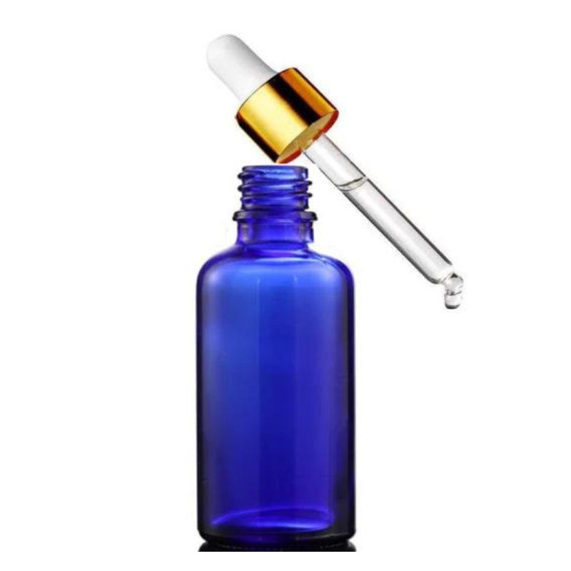 Set 3 sticlute albastre pentru uleiuri esentiale