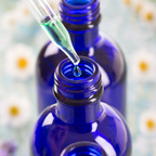 Set 3 sticlute albastre pentru uleiuri esentiale