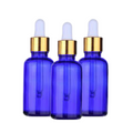 Set recipiente cosmetice 20 ml, albastre, cu pipeta