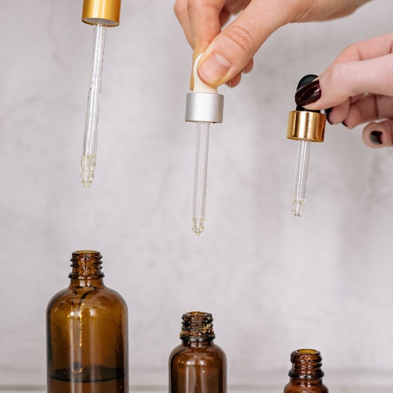 Recipient cosmetic 30ml, set 3 buc, pipeta argintie