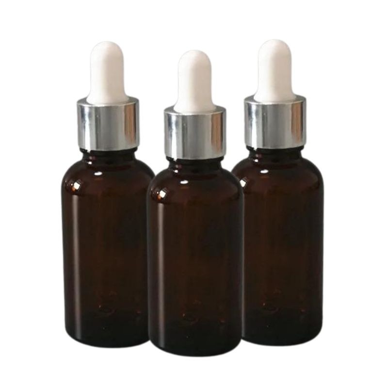 Recipient cosmetic 30ml, set 3 buc, pipeta argintie