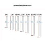 Recipient cosmetic 30ml, set 3 buc, pipeta argintie