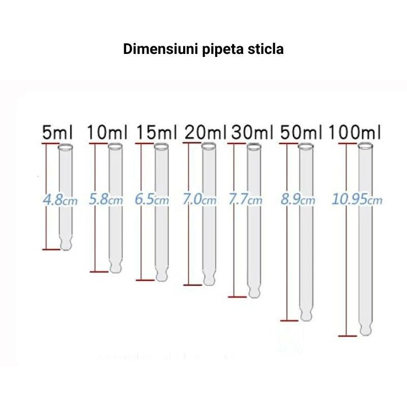 Recipient cosmetic 30ml, set 3 buc, pipeta argintie