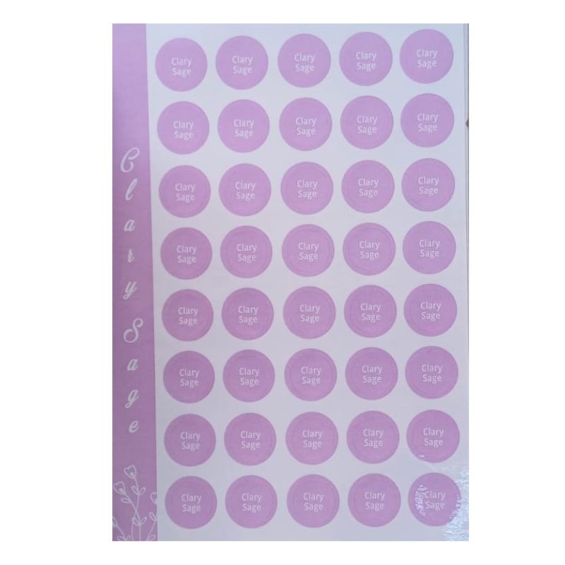 Etichete pentru capace sticlute, Salvie