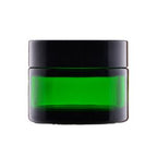 Borcan sticla 40ml, verde, capac negru, set-2buc