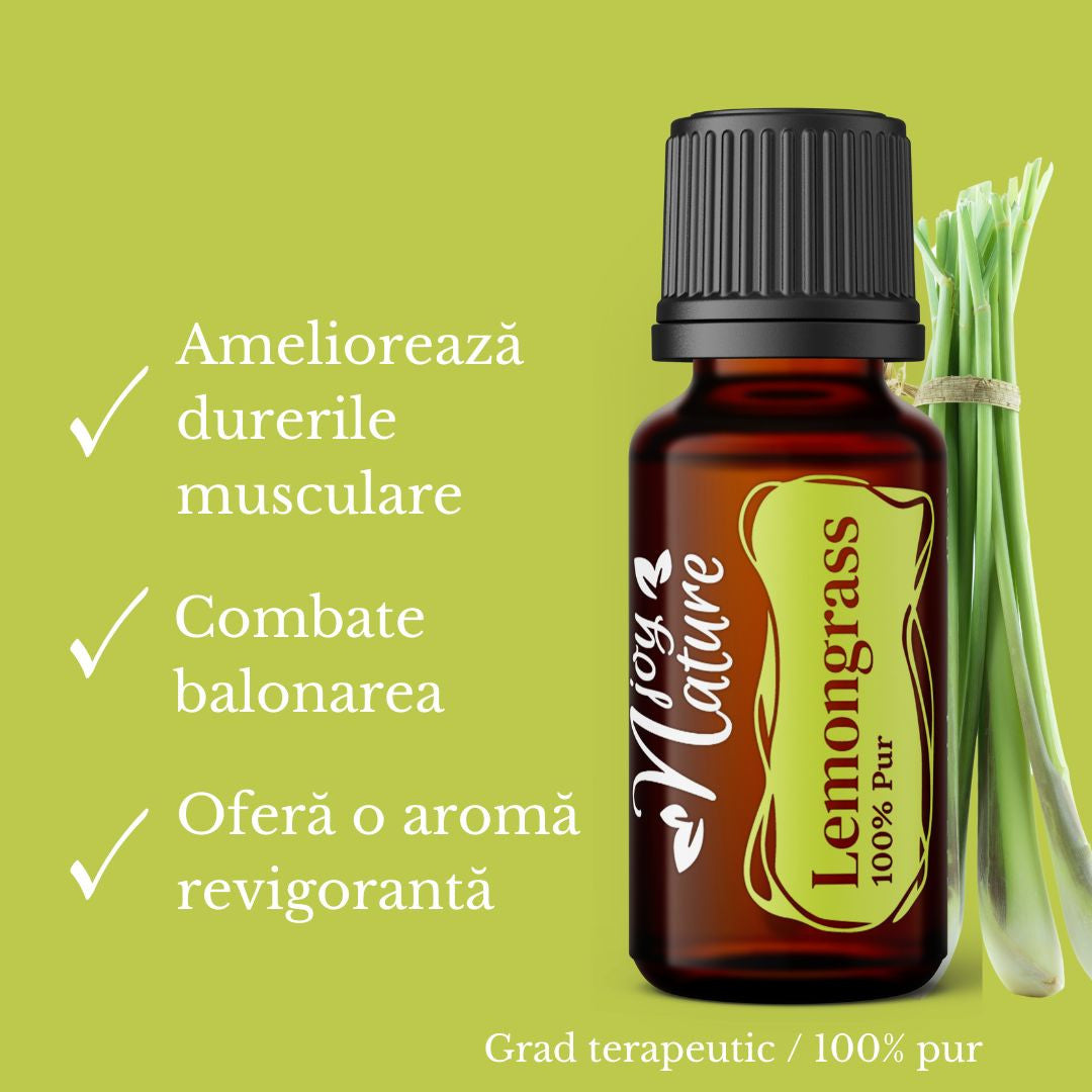 Ulei Esențial Pur de Iarbă de Lămâie - Lemongrass / Cymbopogon Flexuosus (15ml)