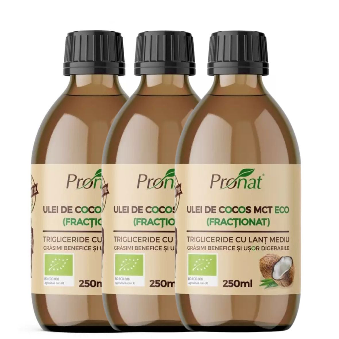 Ulei de Cocos Fractionat MCT Bio 250ml Pronat