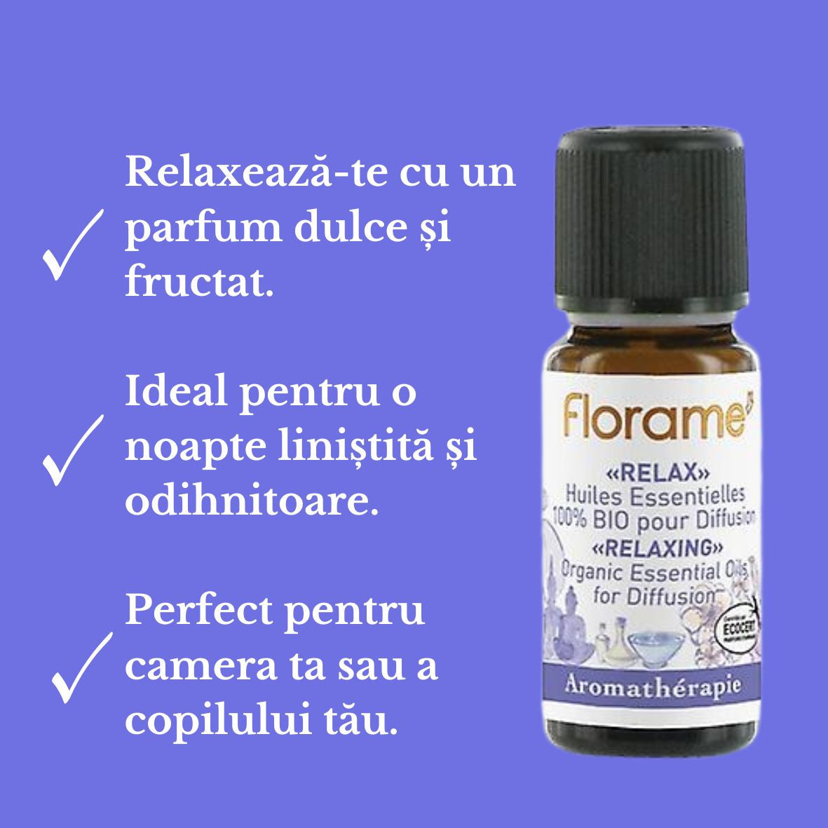 Ulei esential pentru Relaxare, Florame, bio 10ml