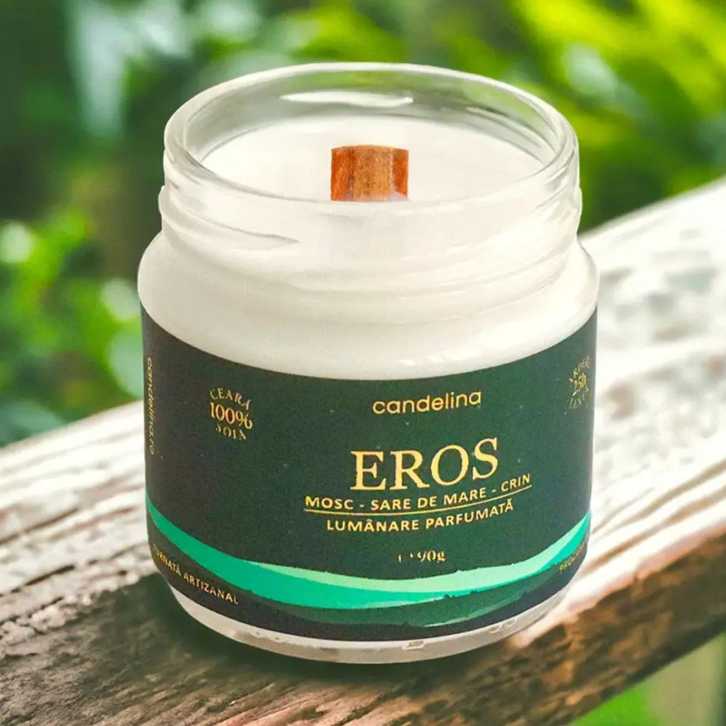 Lumânare parfumată EROS – Mosc, Sare de mare, Crin, Candelina