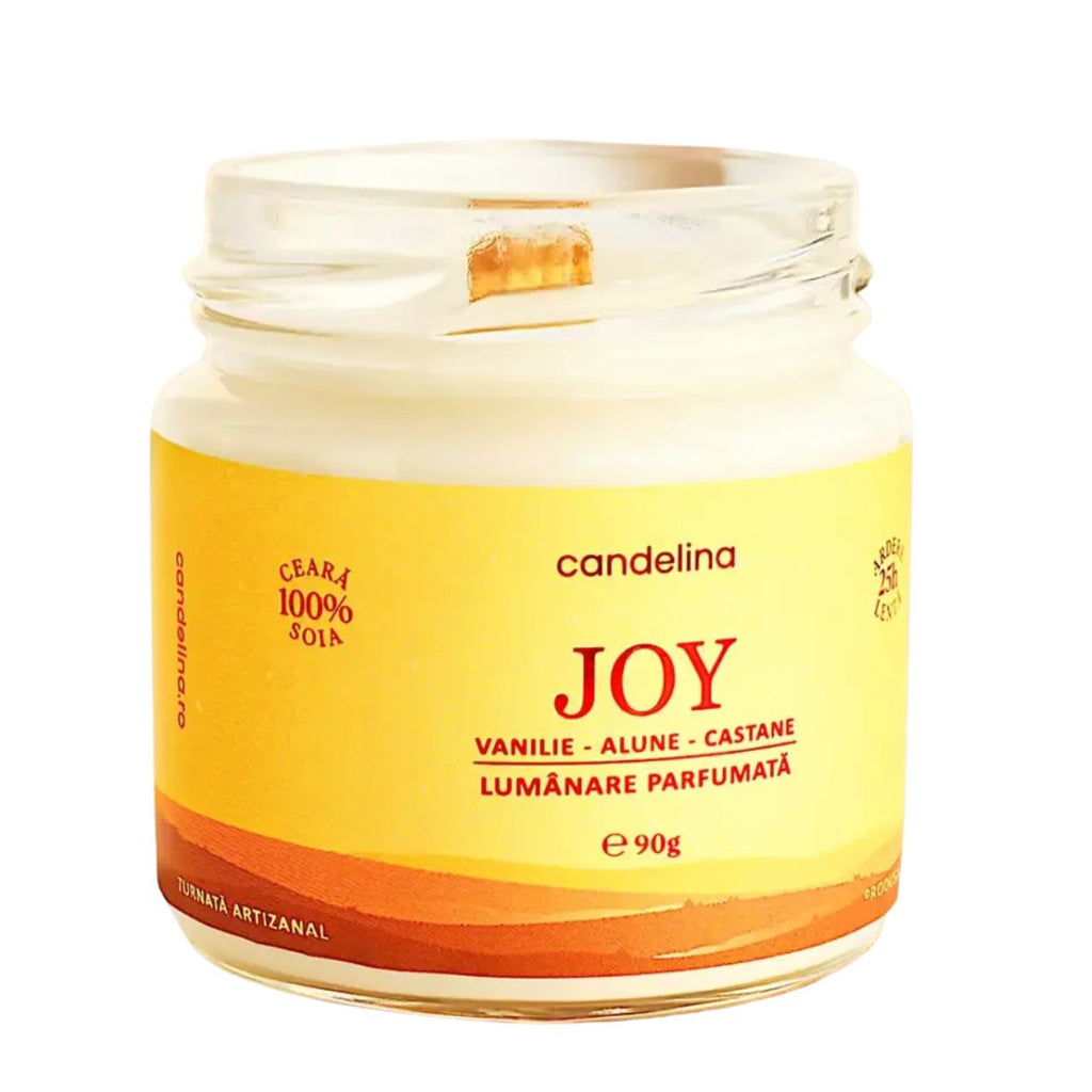 Lumânare parfumată JOY – Vanilie, Alune, Castane, Candelina
