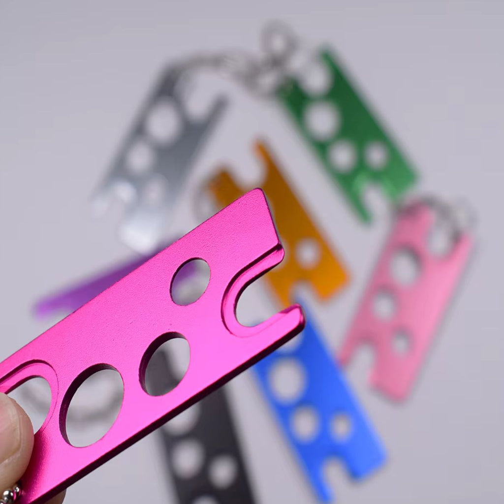 Deschizator sticlute si recipiente mici, metalic, roz