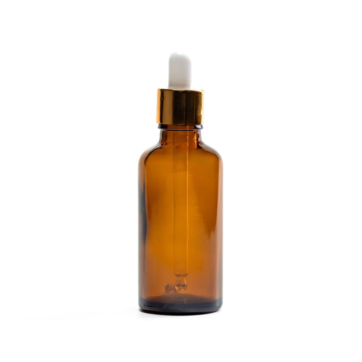 Recipient sticla, 50ml, pipeta alb cu auriu