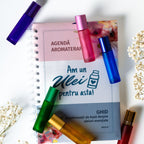 Agenda si ghid pentru uleiuri esentiale + 6 sticlute roll-on de 10ml