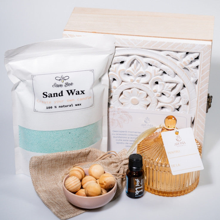 Lumânare și Aromaterapie - Set CADOU DIY Blue
