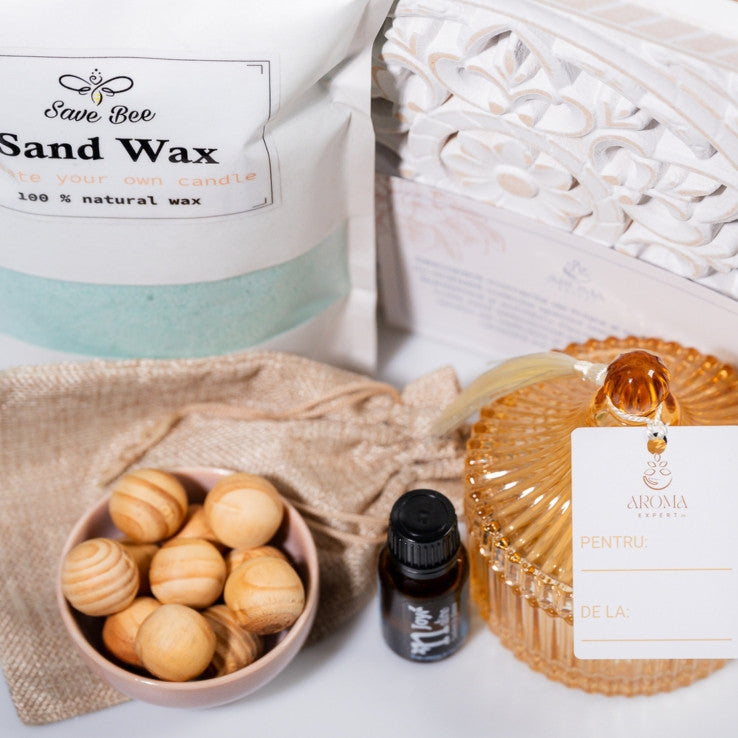 Lumânare și Aromaterapie - Set CADOU DIY Blue