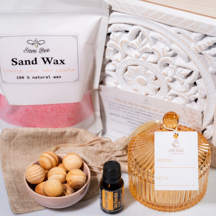 Lumânare și Aromaterapie – Set CADOU DIY Pink