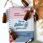 Agenda si ghid pentru uleiuri esentiale cu 6 sticlute