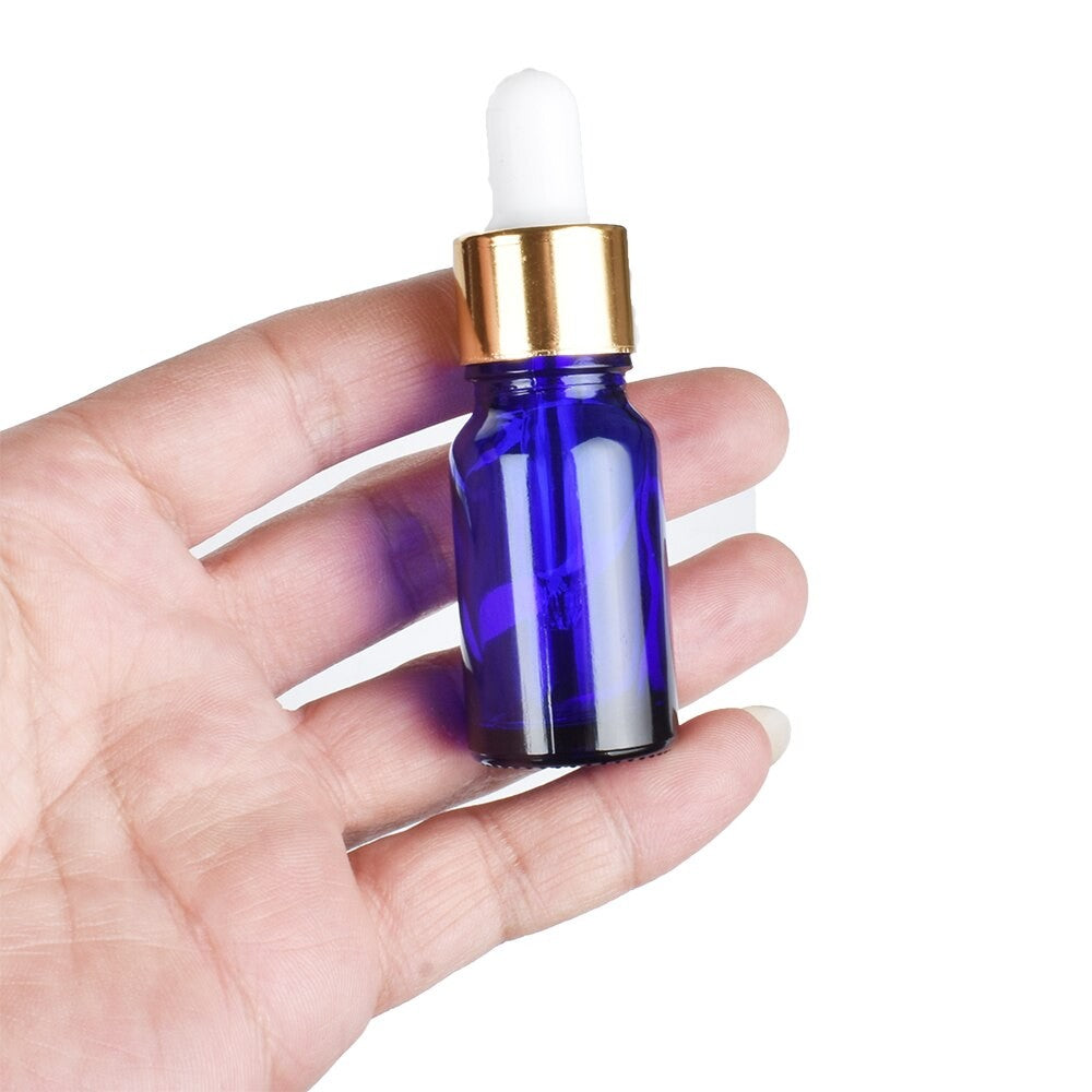 Recipient cosmetic sticla albastra cu pipeta -10ml