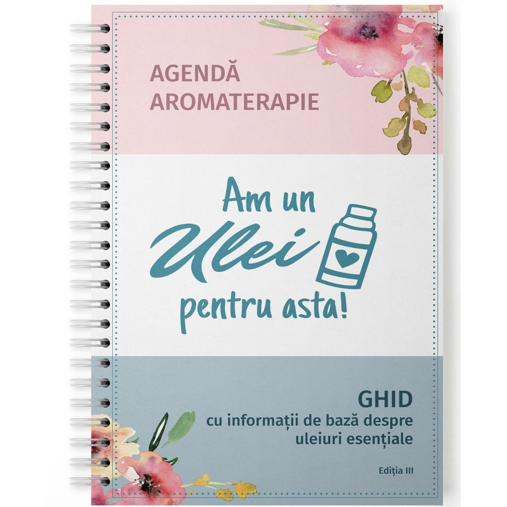 Agenda si ghid pentru uleiuri esentiale + 6 sticlute roll-on de 10ml