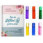 Agenda si ghid pentru uleiuri esentiale + 6 sticlute roll-on de 10ml