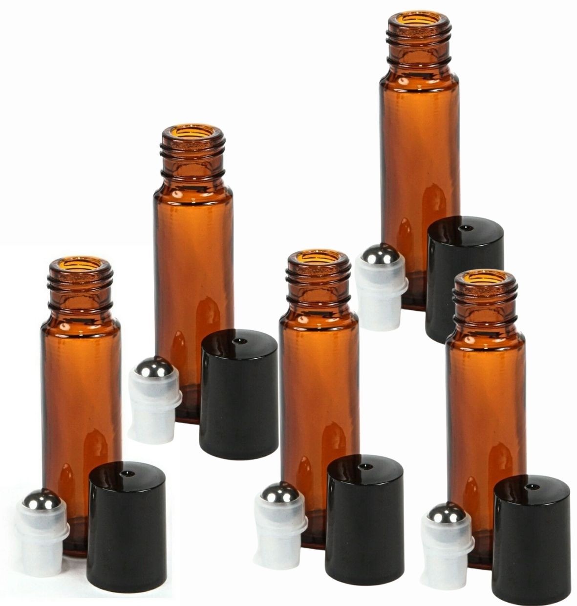 Roll on sticla bruna 10ml, set 5buc