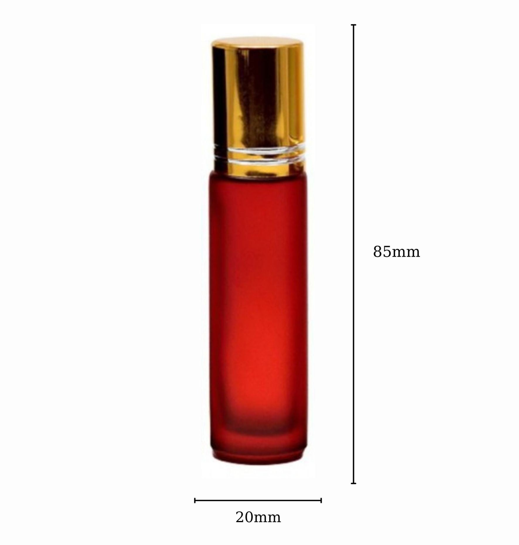 Recipient pentru uleiuri esentiale ROSU roll-on 10 ml
