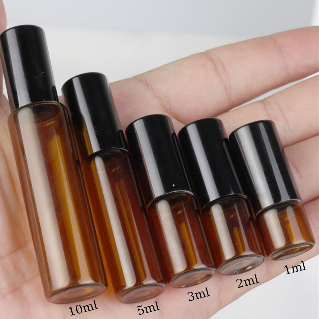 Sticlute uleiuri esentiale, roll-on 10 ml, set 25 bucati