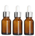 Sticle de sticla ambra cu pipeta 10 ml Set 3 buc