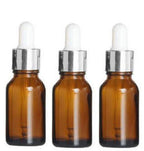 Sticle de sticla ambra cu pipeta 10 ml Set 3 buc
