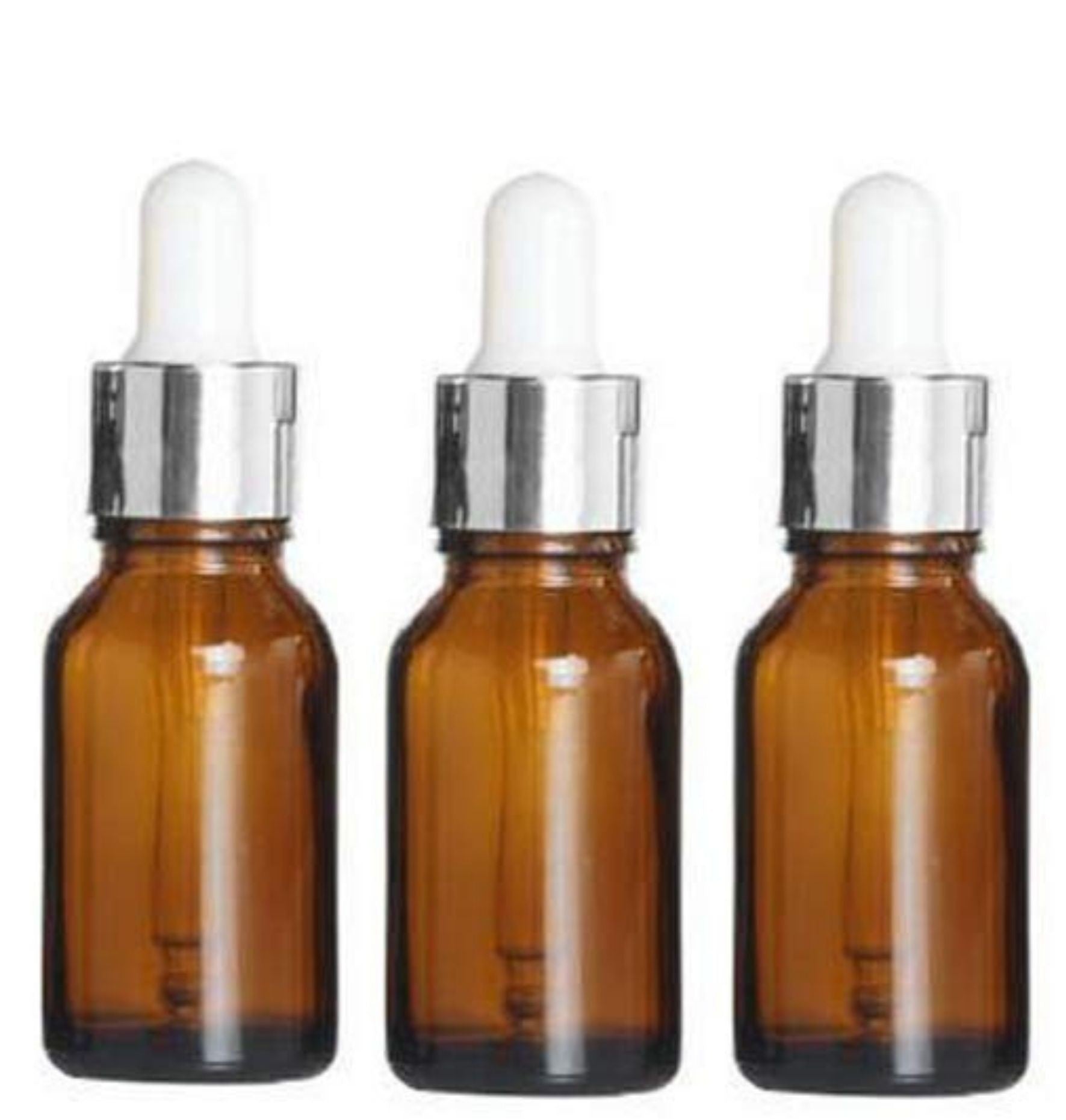 Sticle de sticla ambra cu pipeta 10 ml Set 3 buc