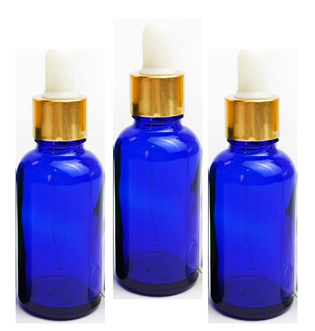 Recipiente uleiuri esentiale albastre 30ml -3buc