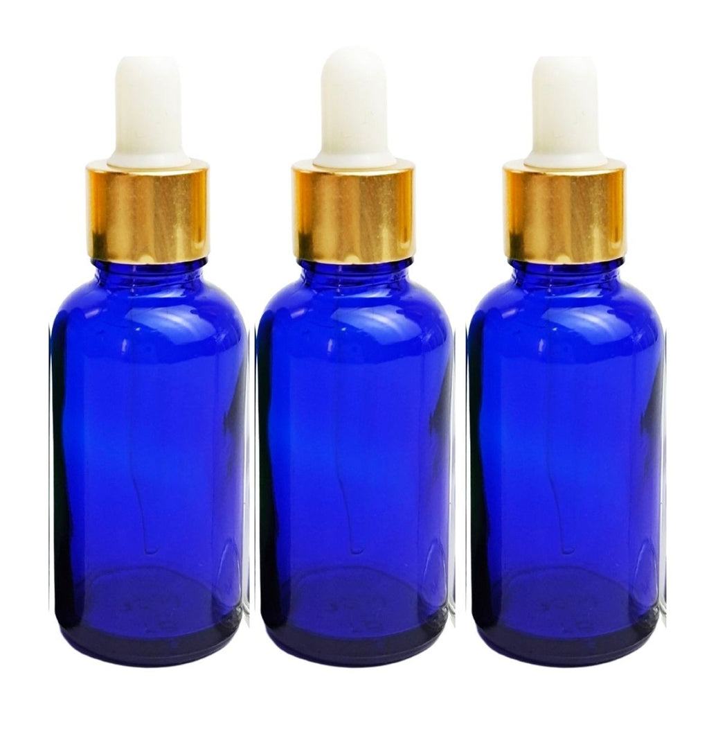 Recipiente uleiuri esentiale albastre 30ml -3buc