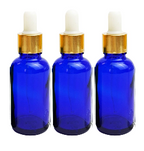 Recipiente uleiuri esentiale albastre 30ml -3buc